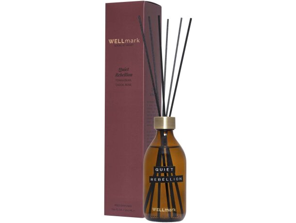 Mikado Wellmark vidrio 200ml con varillas de ratán naturales Granate detalle 4