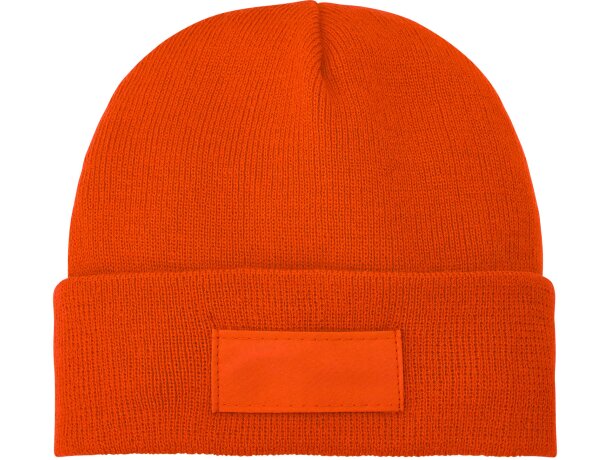 Gorro de lana con parche Boreas Naranja detalle 21