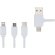 Cable de carga 5 en 1 Pure con aditivo antibacteriano Blanco detalle 7