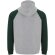 Sudadera con capucha bicolor infantil Roly Badet Gris mezcla/verde botella detalle 5