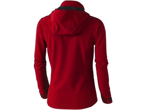 Chaqueta softshell mujer Langley corte entallado impermeable Rojo detalle 4