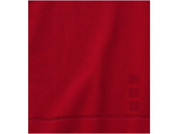 Polo de manga corta algodón BCI 200 g/m2 Elevate Life Calgary Rojo detalle 27