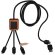 Cable de carga 5 en 1 de PET reciclado SCX.design C38 Negro intenso/madera detalle 6