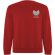 Sudadera cuello redondo algodón orgánico Batian unisex Roly Rojo detalle 25