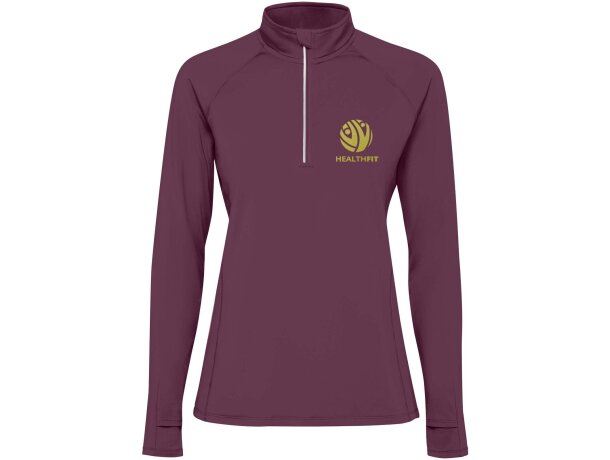 Sudadera técnica con media cremallera mujer Estambul Roly detalle 17