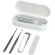 Set manicura Beautix con lima vidrio y cortaúñas acero Blanco detalle 6
