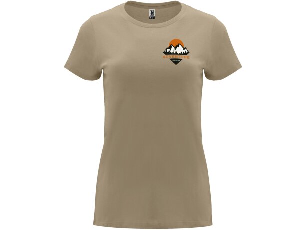Camiseta manga corta mujer Capri Roly 100% algodón 170 g/m² Arena detalle 17
