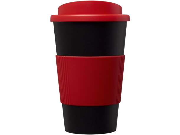 Vaso térmico 350ml con agarradera Americano Negro intenso/rojo detalle 14