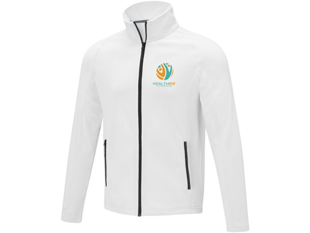 Chaqueta polar para hombre Zelus con cremallera reversible Blanco detalle 1