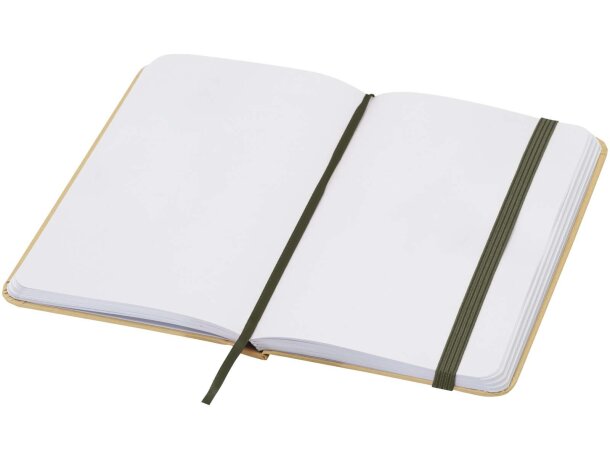 Libreta tapa dura A6 Reed con papel certificado FSC Verde bosque detalle 9