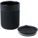 Vaso de cerámica Java 330ml con tapa antiderrames Negro intenso detalle 3