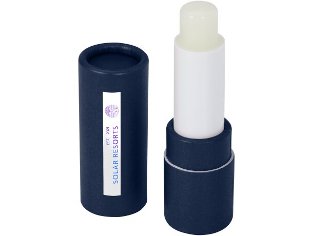 Bálsamo labial Adony SPF15 en envase de papel reciclado Azul marino detalle 17