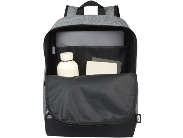 Mochila portátil 15 pulgadas reciclada grs dos tonos reclaim Negro intenso/gris mezcla detalle 5