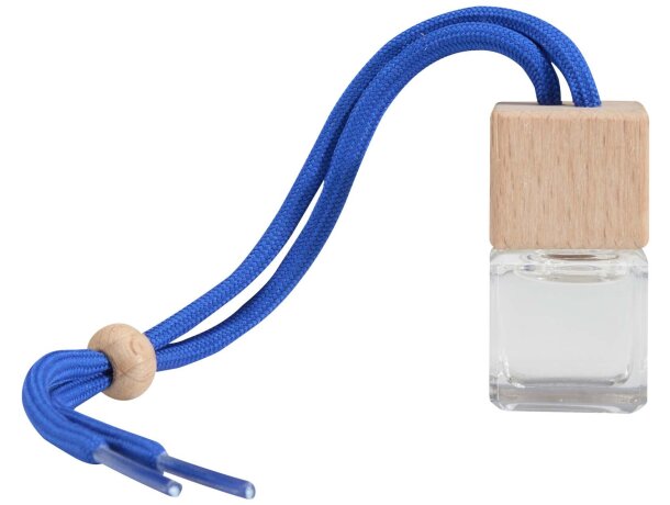 Ambientador de coche Ono en vidrio borosilicato y madera de haya Azul detalle 2
