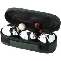 Juego de petanca de 3 bolas metálicas personalizado verde Juego de petanca de 3 bolas metálicas personalizado verde