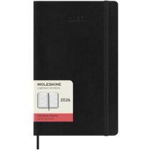 Agenda diaria Moleskine tapa blanda 2026 negra