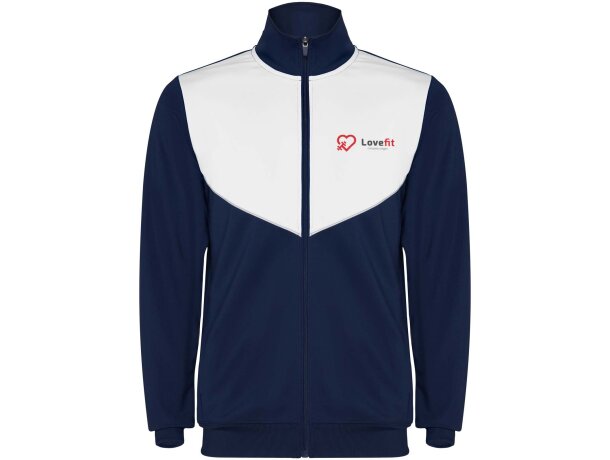 Chándal unisex Evans Roly con cremallera y diseño bicolor Azul marino/blanco detalle 11