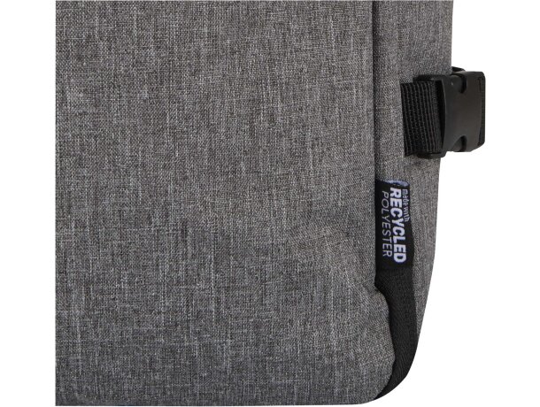 Mochila viaje portátil 17 pulgadas Libra material reciclado GRS Gris mezcla detalle 14