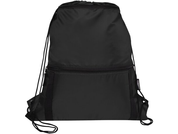 Bolsa con cordón aislada Adventure 9l en poliéster reciclado Negro intenso detalle 2
