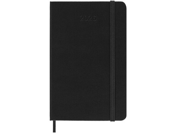 Agenda diaria de bolsillo Moleskine con tapa dura y cierre Negro intenso detalle 1