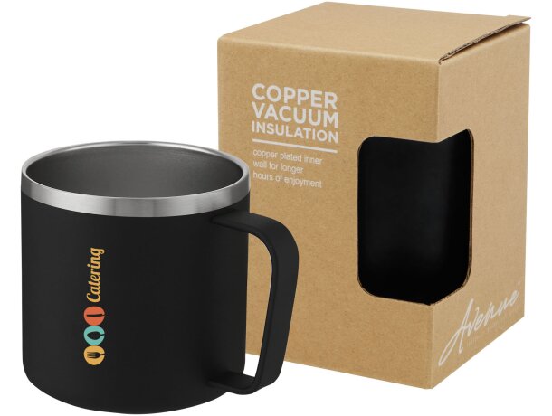 Taza con aislamiento al vacío de cobre de 350 ml Nordre Negro intenso detalle 19