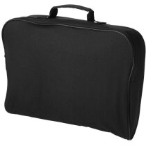 Maletín para congresos de poliéster 600D personalizado negro intenso Maletín para congresos de poliéster 600D personalizado negro intenso
