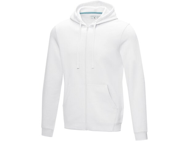 Sudadera con capucha y cremallera Ruby para hombre sostenible Negro intenso detalle 30