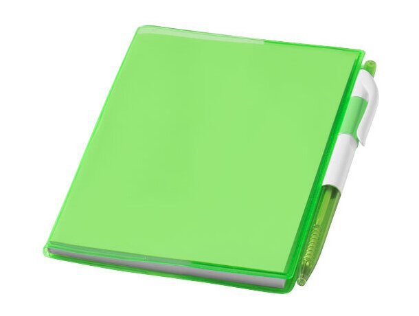 Cuaderno en tamaño A6 con bolígrafo barato verde transparente Cuaderno en tamaño A6 con bolígrafo barato verde transparente