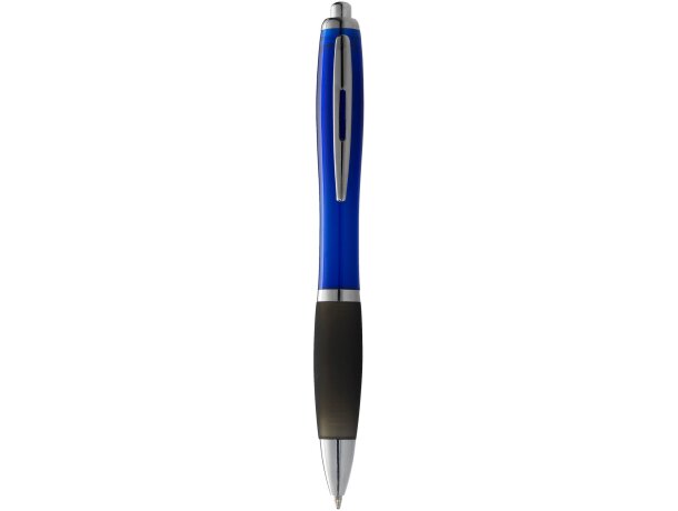 Bolígrafo con agarre en tinta negra con logo