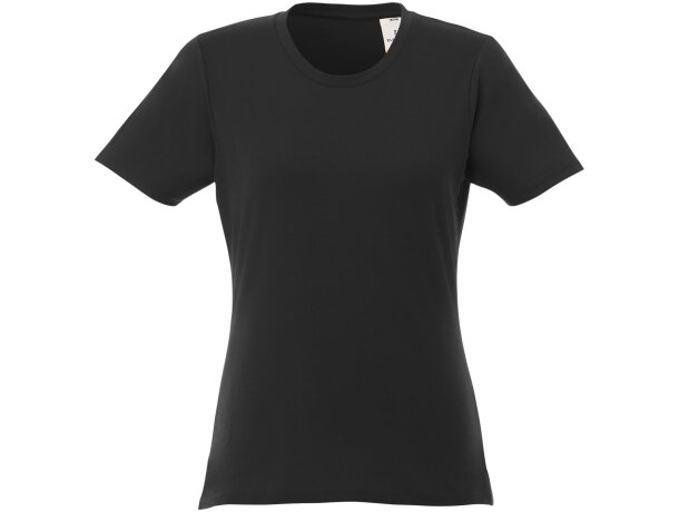 Camiseta de manga corta para mujer ”Heros” Negro intenso detalle 83
