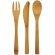 Cubiertos de bambú Celuk con funda, set completo eco-friendly Natural detalle 2