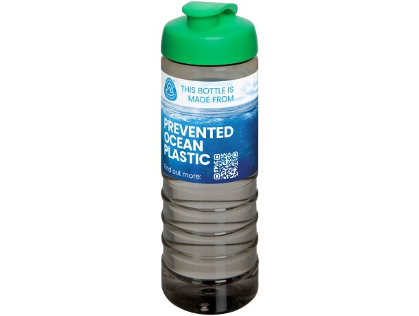 Bidón deportivo H2O Active Eco Treble con plástico reciclado Carbón/verde detalle 10
