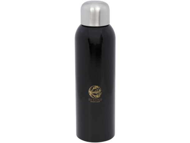 Bidón acero inoxidable reciclado Guzzle 820ml con tapa rosca Negro intenso detalle 5