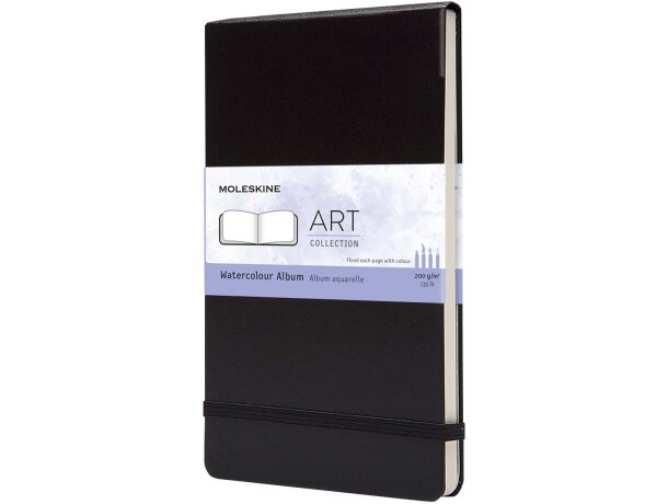 Álbum acuarelas Moleskine papel FSC 200 g/m² prensado frío Negro intenso detalle 5