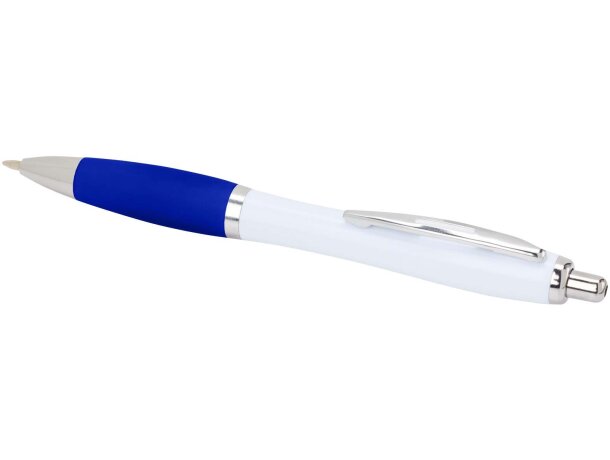 Bolígrafo Nash de plástico reciclado con mecanismo clic Azul real detalle 12