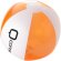 Pelota de playa lisa y transparente Bondi Naranja transparente/blanco detalle 7