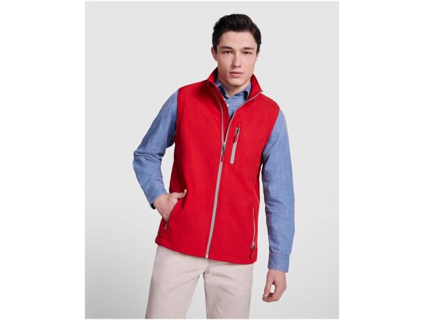 Chaleco softshell unisex Nevada de Roly resistente al agua Azul marino detalle 10