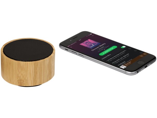 Altavoz Bluetooth® de bambú Cosmos Natural/negro intenso detalle 12