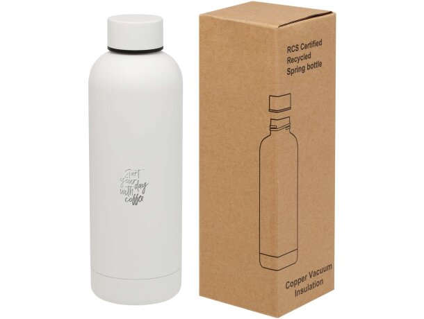 Bidón Spring 500ml acero inoxidable reciclado RCS Blanco detalle 7