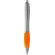 Bolígrafo con grip de colores plateado/naranja