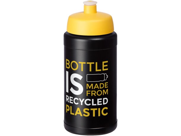 Bidón deportivo reciclado de 500 ml Baseline Amarillo detalle 3