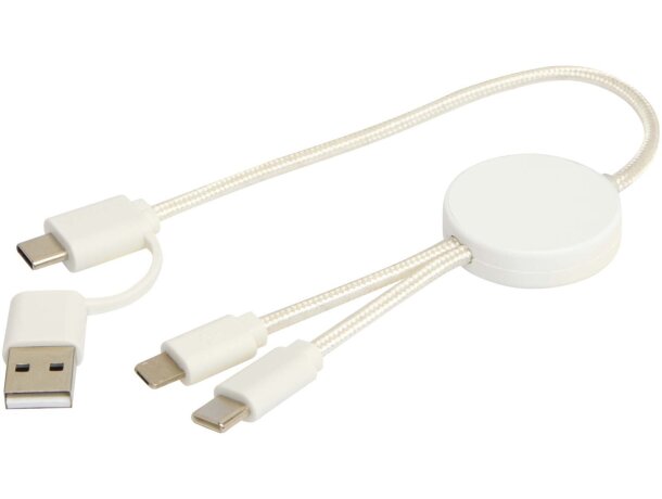 Cable 5 en 1 Citala de plástico reciclado Blanco detalle 13