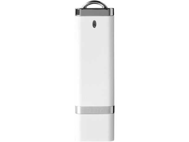 Memoria USB 4 GB Flat de plástico con diseño minimalista Blanco detalle 8