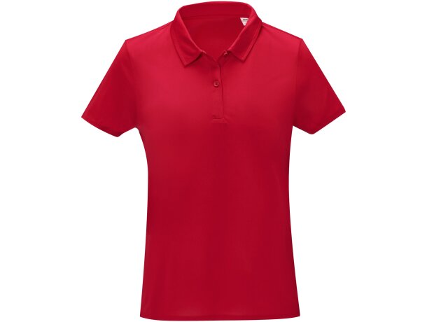 Polo técnico manga corta mujer Deimos transpirable Cool fit Rojo detalle 9