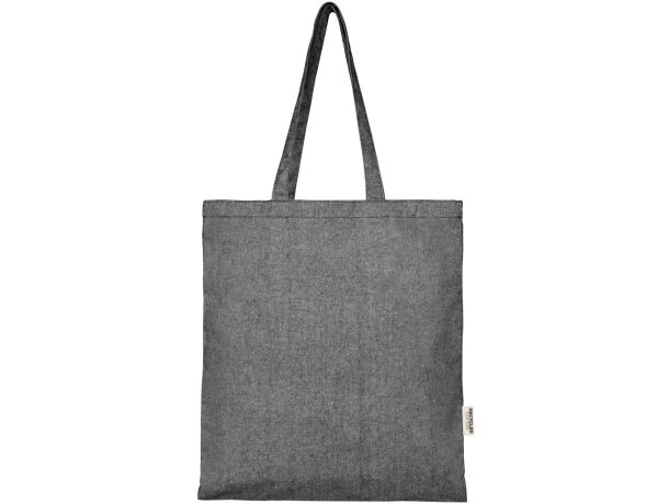 Bolsa tote Aware Pheebs de algodón y poliéster reciclado Negro detalle 14