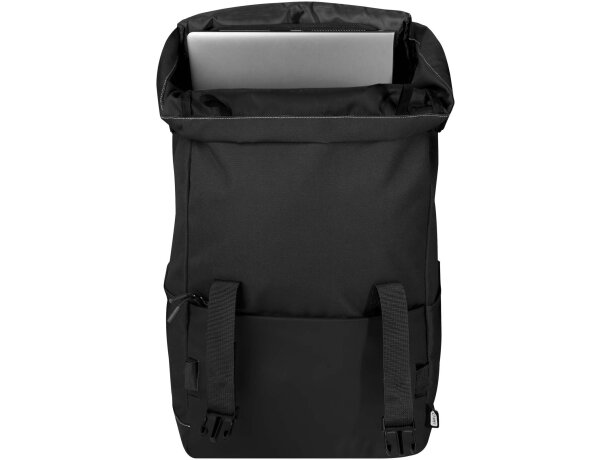Mochila modular de material reciclado GRS Roam Negro intenso detalle 4