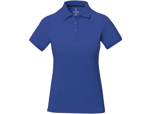 Polo de mujer barato en algodón 200 g/m2 Elevate Life Calgary Azul detalle 35