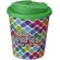 Vasos de plástico antiderrame pp reciclado 250ml Blanco/verde