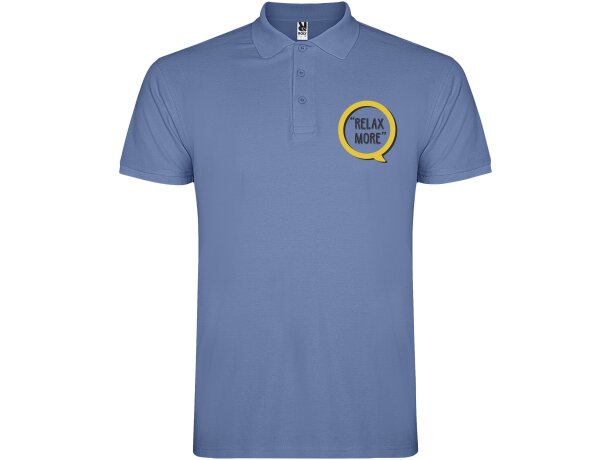 Polo manga corta hombre Star Roly 100% algodón piqué 200 g/m² detalle 41