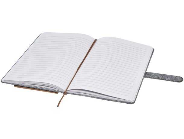 Libreta A5 corcho fieltro reciclado Viviana certificación FSC Natural detalle 4